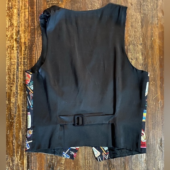 Nicole Miller Vintage 90s matchstick silk vest size medium - Picture 4 of 7